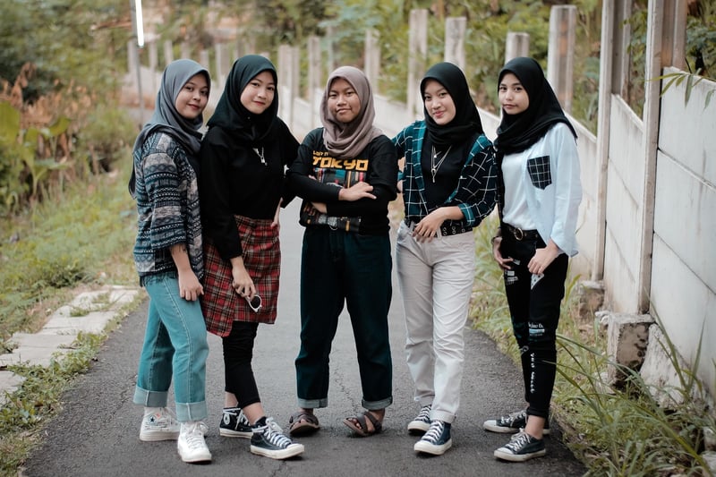 Friends smiling