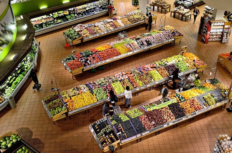 Healthy fruits and vegetables